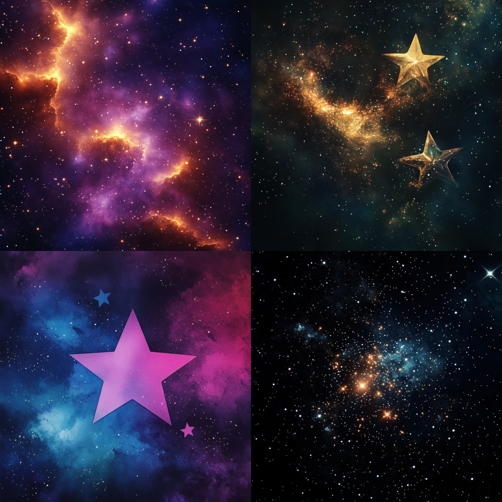 Generate a star themed image as the background