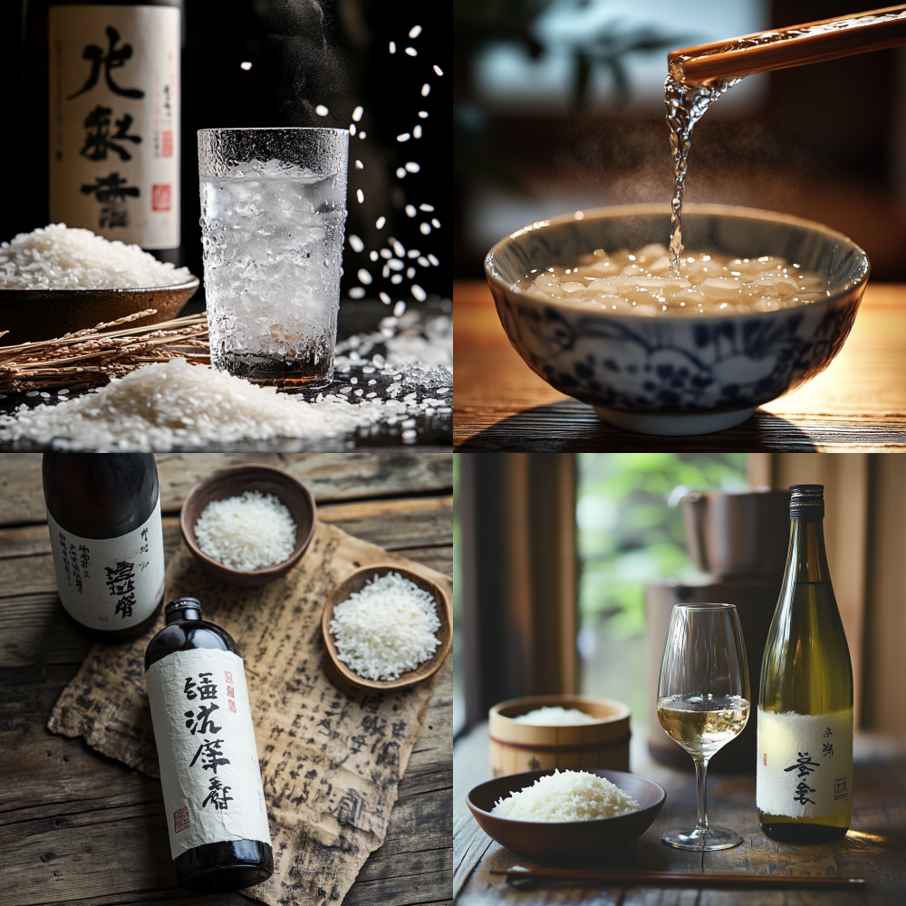 When drinking sake in China, I like rice songs. This text is designed with a transformation