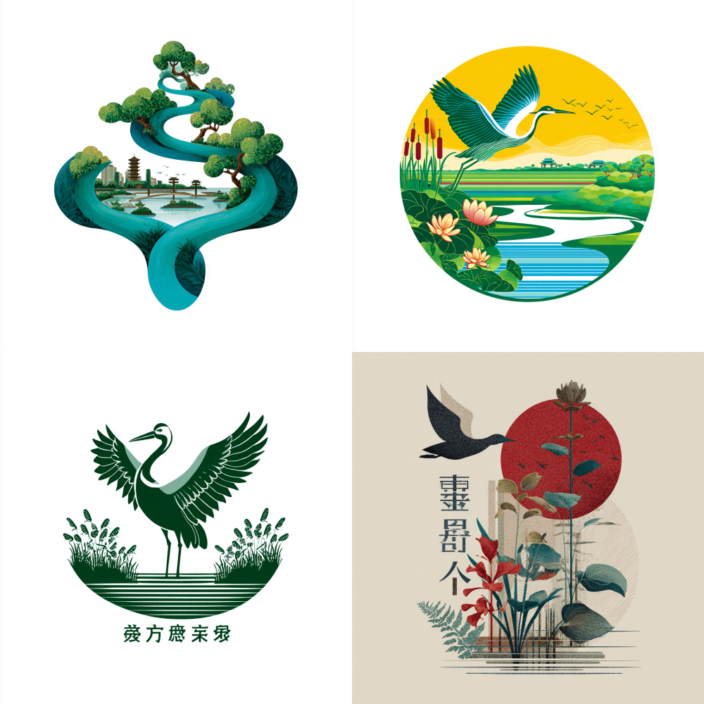 Design of Xiqing Wild Wetland Park LOGO