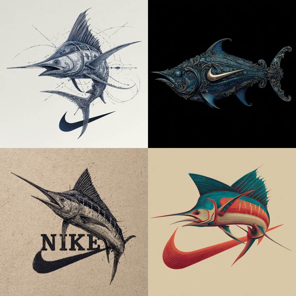 A NIKE LOGO incorporates elements of Swordfish