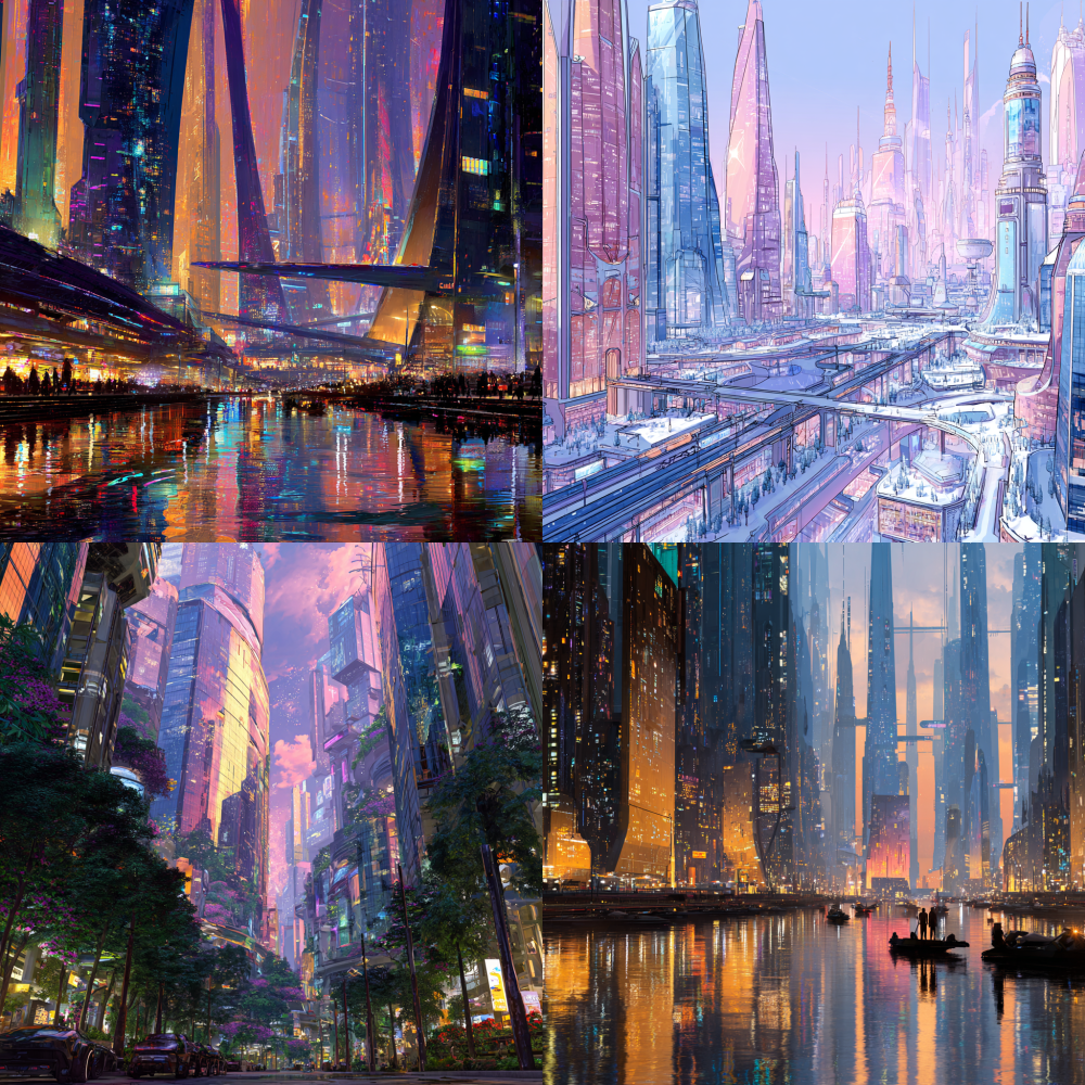 Light Color Style Future City   