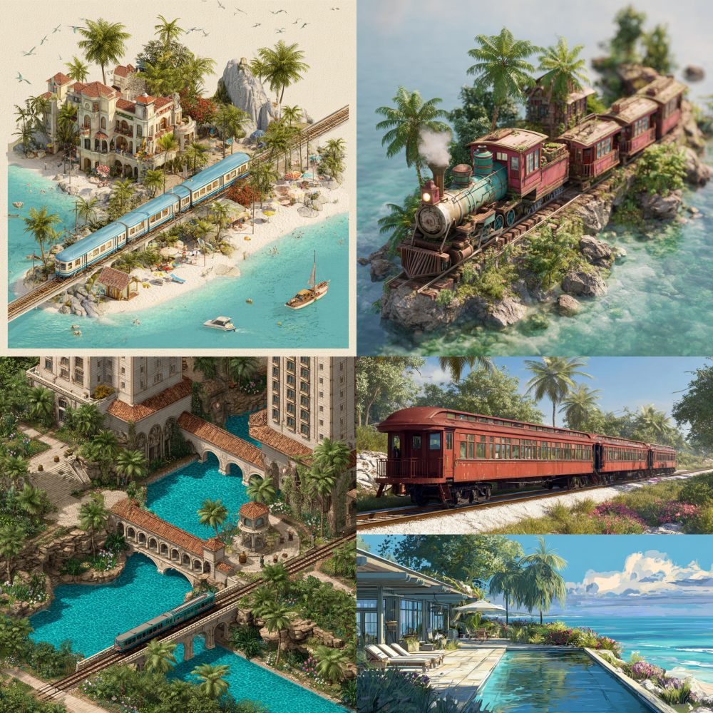 Add a resort style pain train to the picture