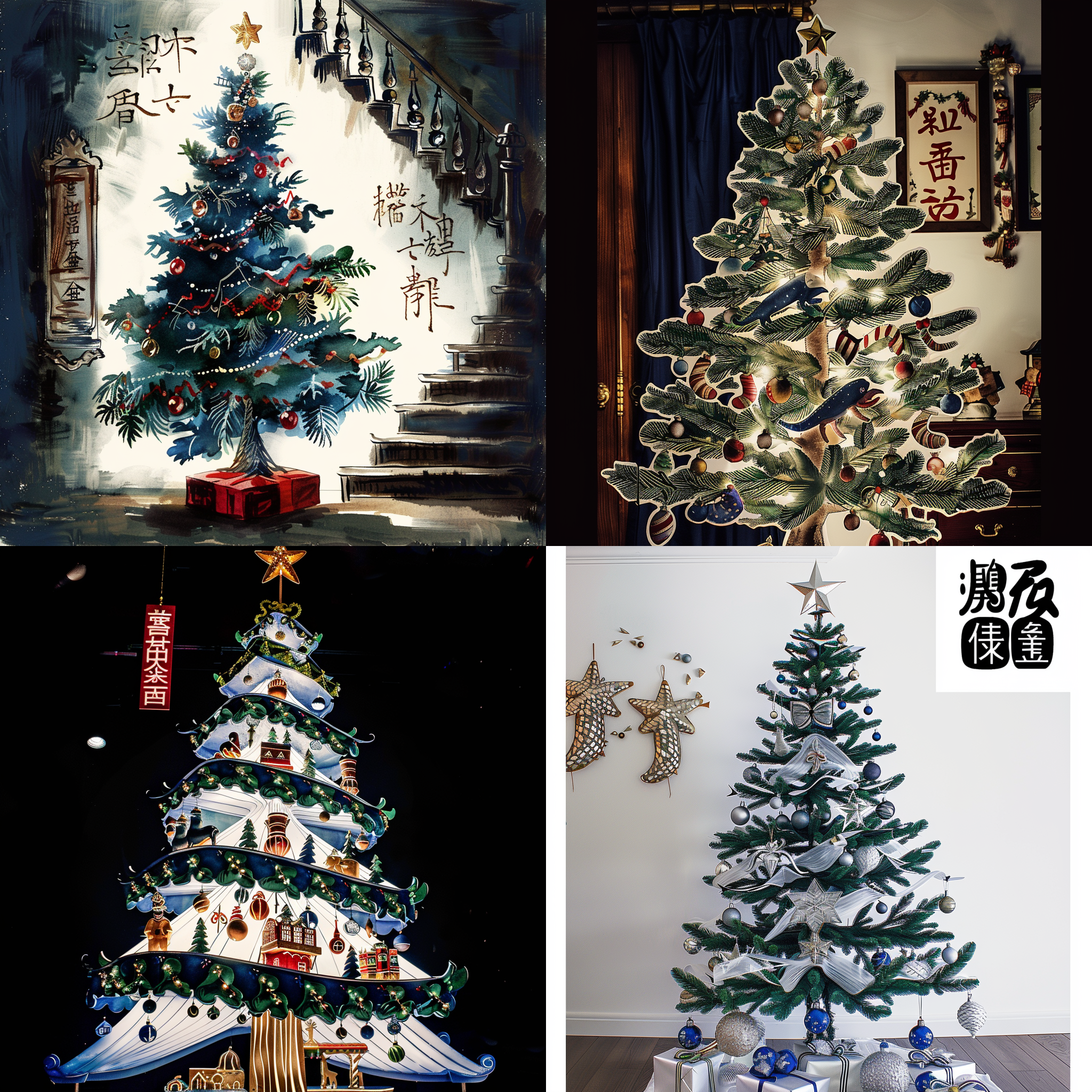 Convert the Christmas tree in the picture into a C... | Midjourney官网_AI ...