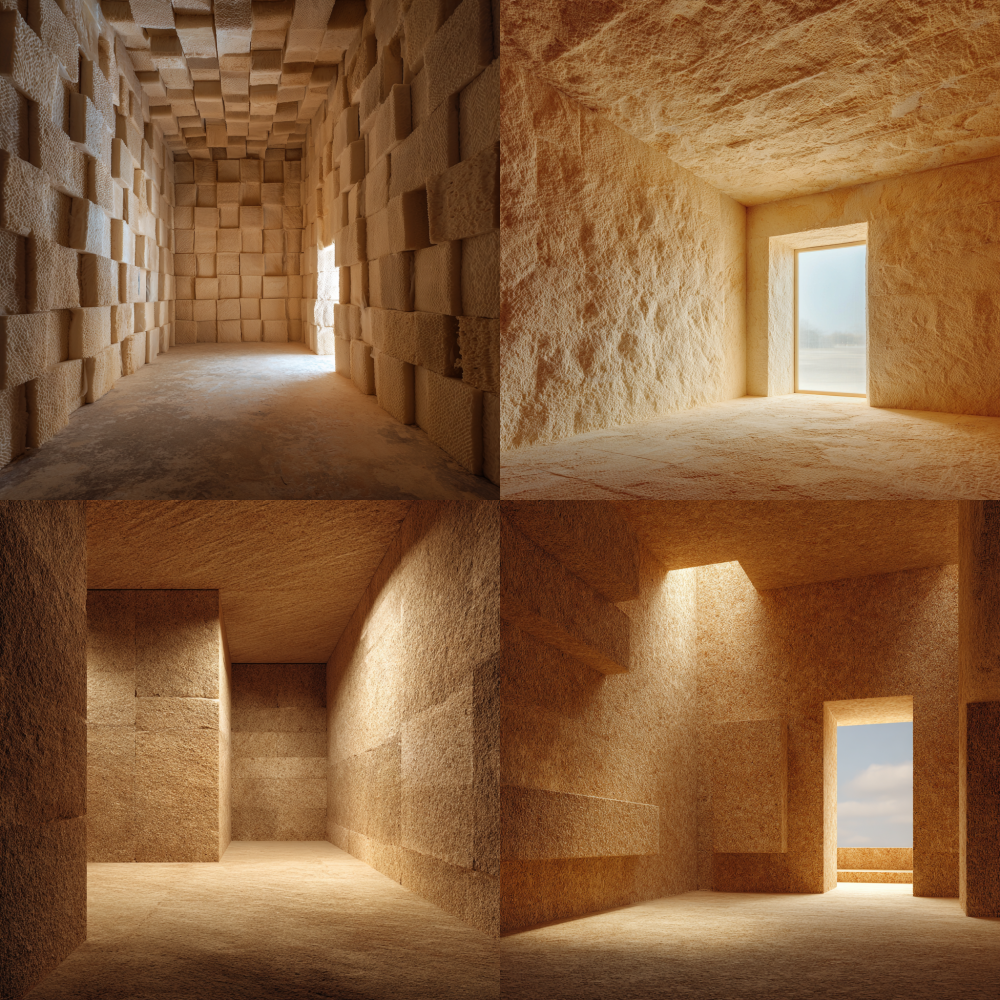 An empty room with thick sponge walls 