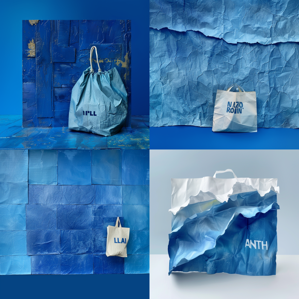 Transform the blue paper bag into a paper like texture < https://oc.superx.chat/img-upload/20260303215506238451.png >
 --v 6