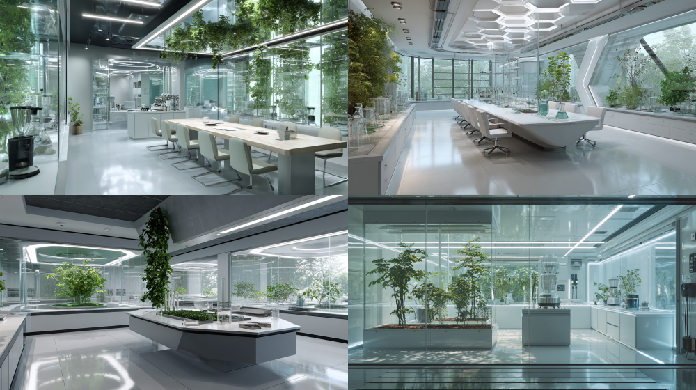 meeting room Future Plant Laboratory Plant Culture Room Future Bright Technology Sense Incubator blender --ar 16:9