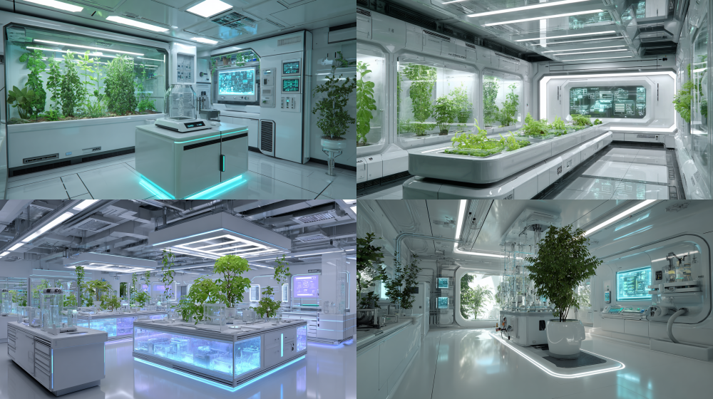 Console virtual screen Future Plant Laboratory Plant Culture Room   Future Bright Technology Sense Incubator blender          --ar 16:9