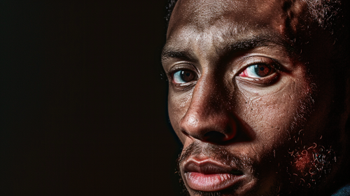 Create an exquisite portrait of Ousmane Dembélé, capturing his essence and charisma, with a focus on intricate details and vibrant colors. The composition should evoke a sense of elegance and artistry, showcasing his personality in a stunning visual narrative. < https://oc.superx.chat/img/1776079859246.png > --ar 16:9 --v 6 --style raw --stylize 100