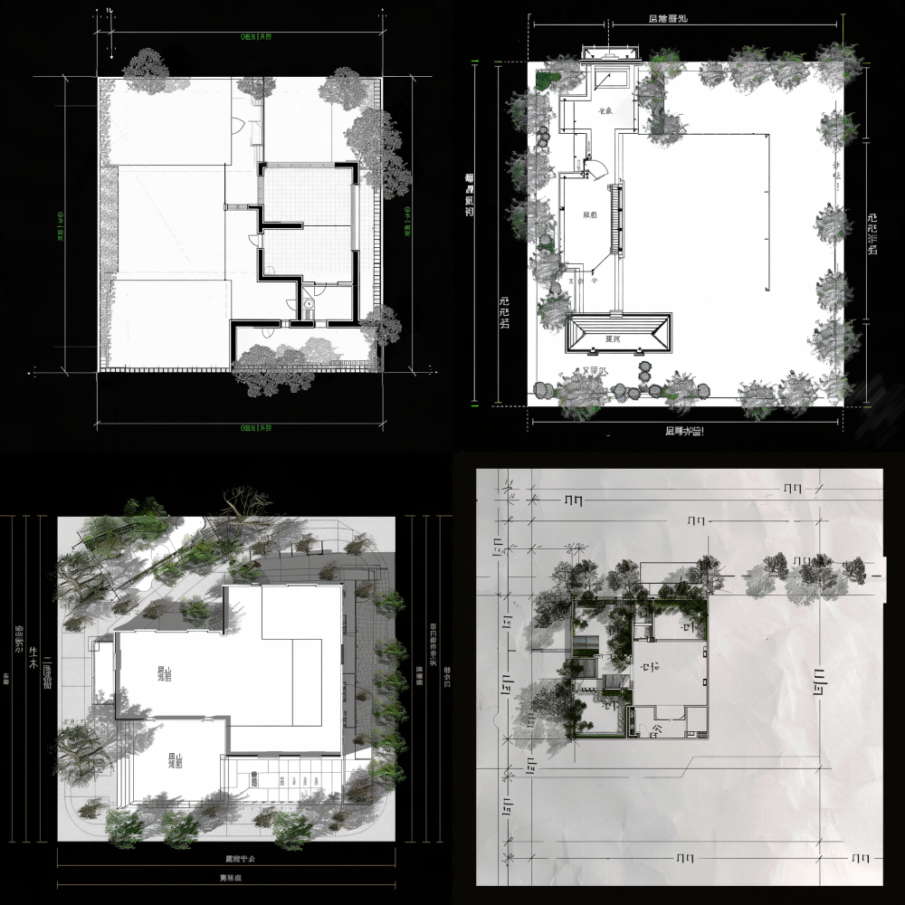 Sure! Here’s the optimized version of your prompt in English:


< https://oc.superx360.com/temp-uploads/1790353131815.png > 

1. A meticulously detailed 2D black-and-white CAD site plan (precise plot dimensions, finalized), orthogonal aerial view CAD line drawing of a rural homestead in Yiw County, Xinjiang, encompassing approximately 190㎡. The proportions are accurate, with clean and standardized lines. Plot dimensions: total width of 11m on the east side, total length of 15.5m on the north side, total length of 13.2m on the west side, and total length of 15.5m on the south side; the main entrance is firmly positioned on the east side. Overall layout: enclosed perimeter walls surround the plot, with the main structure concentrated in the western area, and a central courtyard reserved in the middle. The drawing comprehensively includes: land boundary lines, wall contours, the main entrance on the east side, the outer contours of the building on the west side, and the central courtyard. All boundaries and key dimensions are clearly marked, with annotations for the land boundary, walls, main entrance, and inner courtyard. The drawing is a pure black-and-white CAD line art, devoid of any fill, rendering, or superfluous decorations, reflecting modern residential planning without large-scale ethnic patterns, maintaining a clean and professional aesthetic that aligns with architectural reporting standards.

2. A refined 2D black-and-white CAD first-floor plan (fixed functions + fixed circulation, finalized), orthogonal aerial view CAD layout of a single-story self-built house in Yiw County, Xinjiang, strictly adhering to the 190㎡ land boundary. The east side serves as the entrance, with the building structure extending westward, allowing for a reasonable north-south layout, and a central courtyard in the middle. Fixed functional rooms (no extraneous spaces): 1 living room, 2 bedrooms, dining area, kitchen, independent bathroom, and independent shower room, plus the central courtyard. Fixed circulation: entering the courtyard through the east entrance → arriving at the central courtyard → connecting the courtyard to the entrance area and living room; the two bedrooms are grouped in a quiet zone, establishing clear zones for activity and rest; the independent bathroom and shower room are positioned adjacently for efficient plumbing, meeting the frost-proof insulation requirements of northern Xinjiang. The drawing elements are complete: 370mm insulated wall, precise door and window placements, comprehensive axis dimensions + net size annotations, and room labels in Chinese (living room, bedroom 1, bedroom 2, dining area, kitchen, bathroom, shower room, inner courtyard). The overall style is modern and minimalist, with only a reserved space for future localized Uyghur decorative accents, featuring no ethnic patterns, clean lines, accurate proportions, and compliance with rural construction drawing standards.

3. A 45° bird’s-eye view perspective rendering (modern minimalist + subtle Uyghur accents, finalized) showcasing a single-story rural self-built house in Yiw County, Xinjiang, with a total land area of 190㎡. The east side features an entrance, and the building structure is positioned on the west side, allowing for a moderate north-south layout, with a central courtyard in the middle. The architecture embodies a modern minimalist flat-roof design with a light beige exterior, characterized by clean, crisp shapes and minimal Uyghur geometric patterns as accents, without extensive carvings or intricate ethnic decorations. The surrounding site is enclosed by walls, with a hardened courtyard surface and a few drought-resistant local plants (e.g., red willow, saxaul). Under the clear skies of the northern Xinjiang oasis, the scene captures a bright blue sky and soft natural light, with clean and gentle shadows, rendered in a realistic architectural style, in 8K resolution, with Enscape quality, fully displaying the plot outline, east entrance, the elongated building on the west side, and the overall layout of the central courtyard, suitable for professional reporting.

4. An architectural elevation rendering from a human perspective (extremely minimalist with subtle Uyghur accents, finalized), depicting a single-story self-built house in Yiw County, Xinjiang, featuring a modern minimalist flat-roof design and light beige exterior walls. The lines are clean and elegant, with an overall minimalist modern aesthetic; only a few areas incorporate subtle Uyghur style accents, while the main structure remains free of ethnic decorations. The building is positioned on the west side of the plot, extending moderately in the north-south direction, with the east side serving as the entrance and a small central courtyard within the hardened surface, complemented by a few local drought-resistant green plants. Under the clear skies of the northern Xinjiang oasis, the scene showcases a bright blue sky and gentle sunlight, rendered realistically with high-definition quality, creating a clean and spacious visual suitable for housing project presentations.

5. Core Fixed Rules (to be strictly adhered to by AI): 
1. Fixed Orientation: the entrance must only be on the east side; 
2. Fixed Layout: the building structure must be on the west and north-south sides, with the courtyard positioned reasonably; 
3. Fixed Functionality: includes only a living room, two bedrooms, dining area, kitchen, independent bathroom, independent shower room, and courtyard, with no additional rooms; 
4. Fixed Style: the main structure is modern minimalist with minimal localized Uyghur accents, rejecting extensive ethnic motifs; 
5. Fixed Craftsmanship: adjacent concentrated plumbing for bathrooms, meeting northern Xinjiang's frost-proof insulation requirements with 370mm insulated walls; 
6. Enclosed courtyard with an open building layout, not surrounded by walls. --v 6