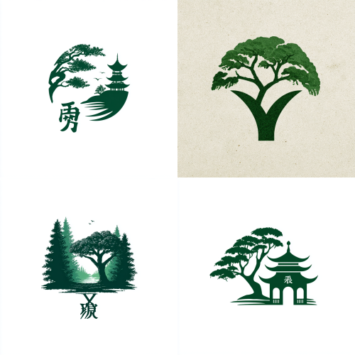 Can you help me create a logo design for Xuexiang Forest Park that is simple and elegant,