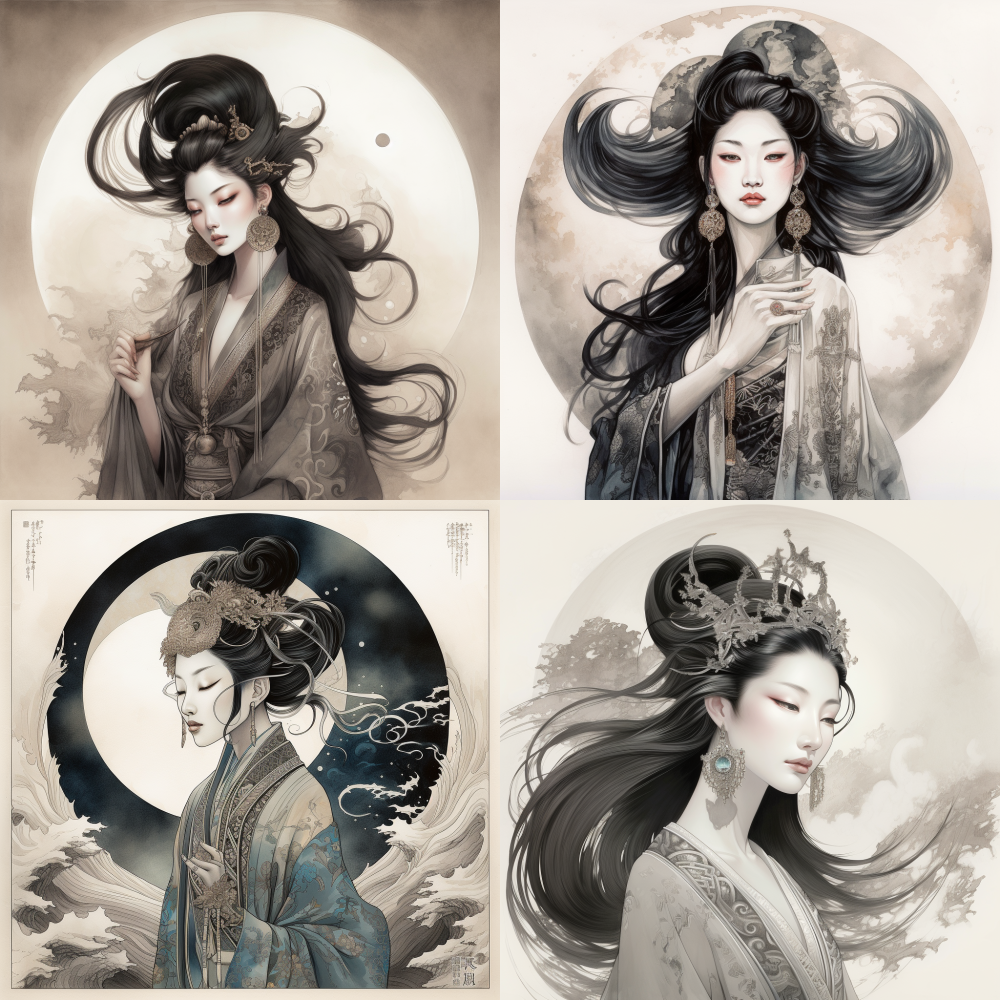 An exquisite Chinese-style ink painting portraying... | Midjourney官网_AI ...