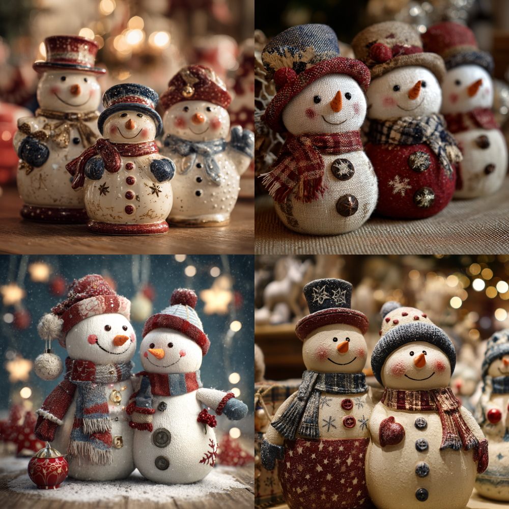 Christmas, snowmen, decorations 