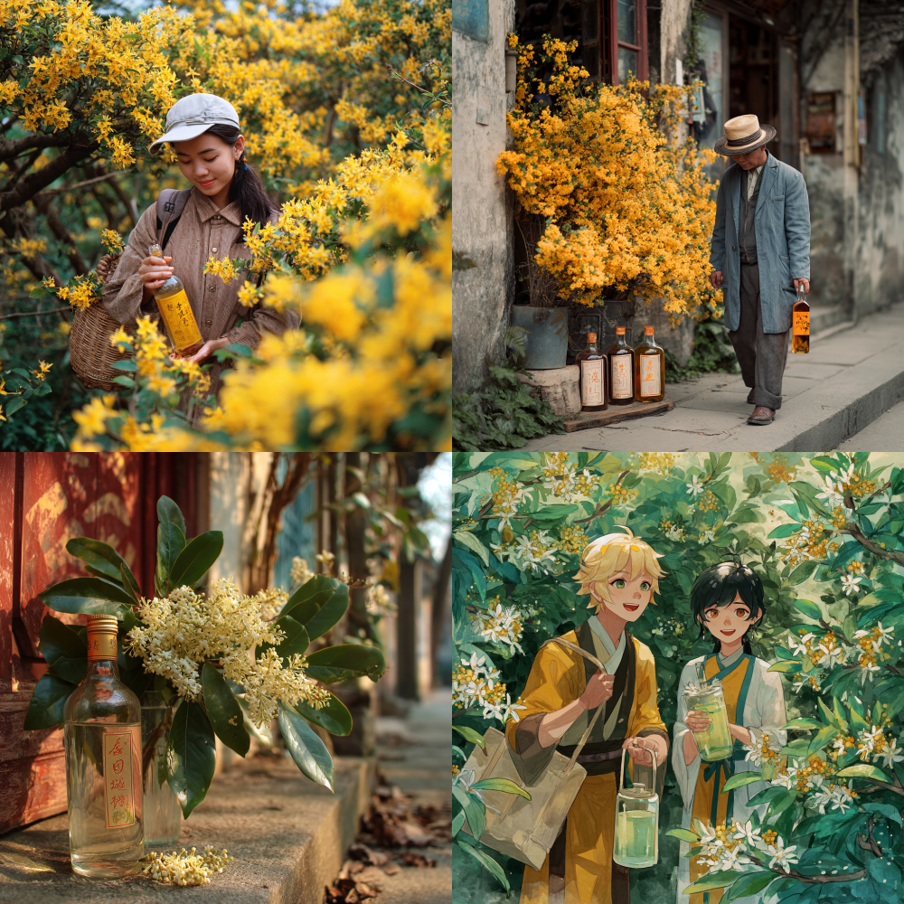 Buying osmanthus flowers and carrying wine together is not like a youth outing 