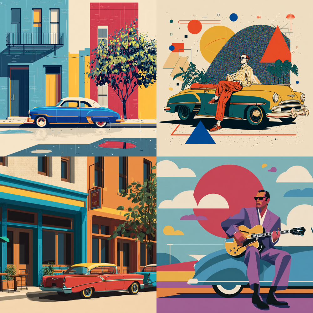Please generate a Memphis style illustration 
