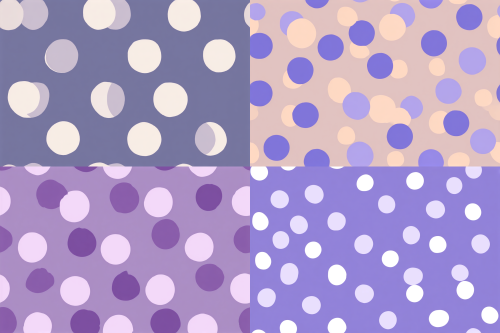 polka dot pattern, scattered non-overlapping circles of uniform size, digital lavender and serene clay only, solid color background, minimalistic, graphic design  --style raw  --ar 3:2  --tile