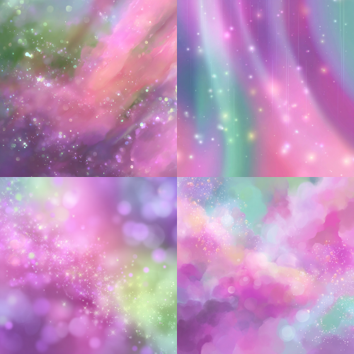粉紫色与浅绿色梦幻背景