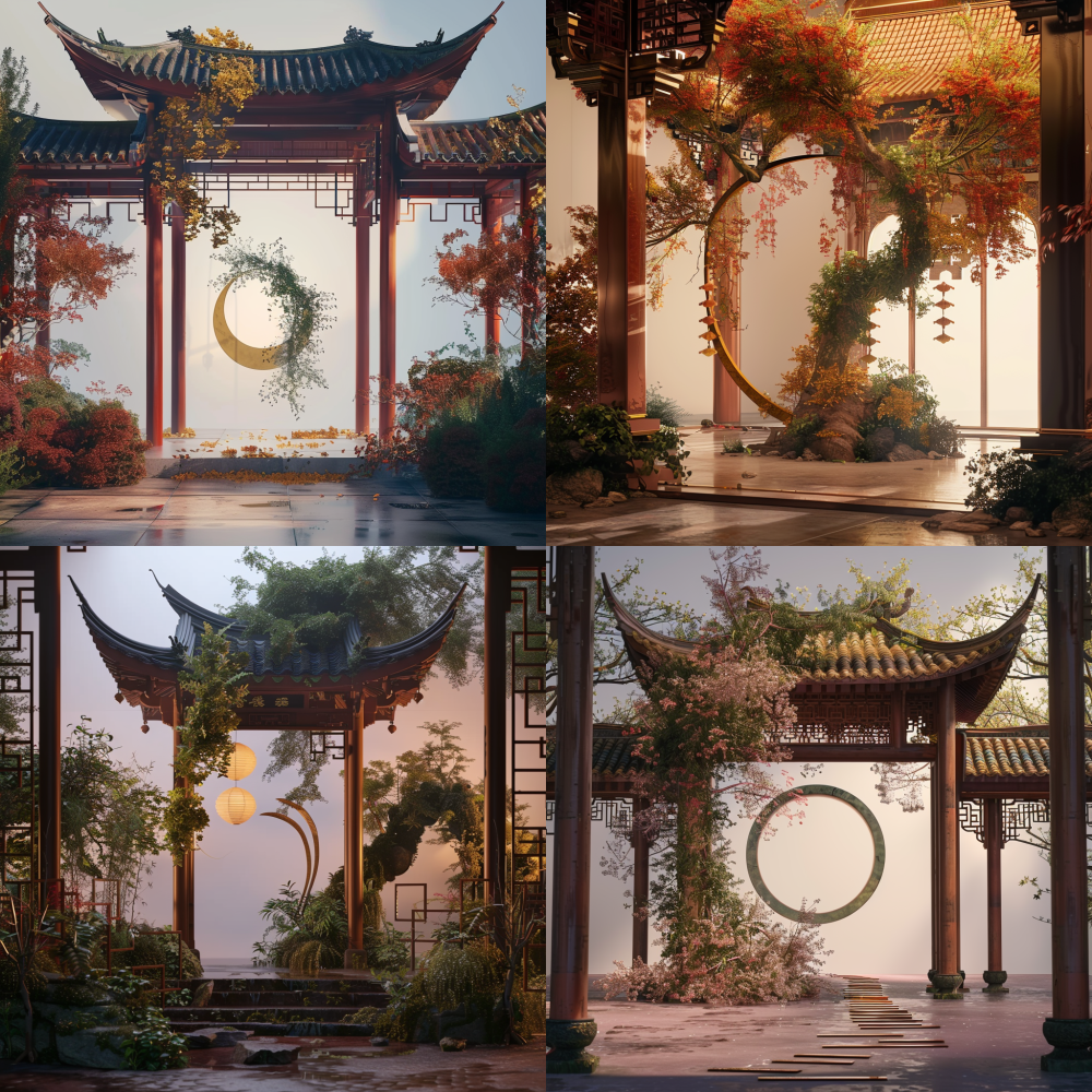 , realism Cold toned lighting, osmanthus trees, palace gates, photos, high-definition < https://oc.superx.chat/img/1758281240055.png > 4K --v 6