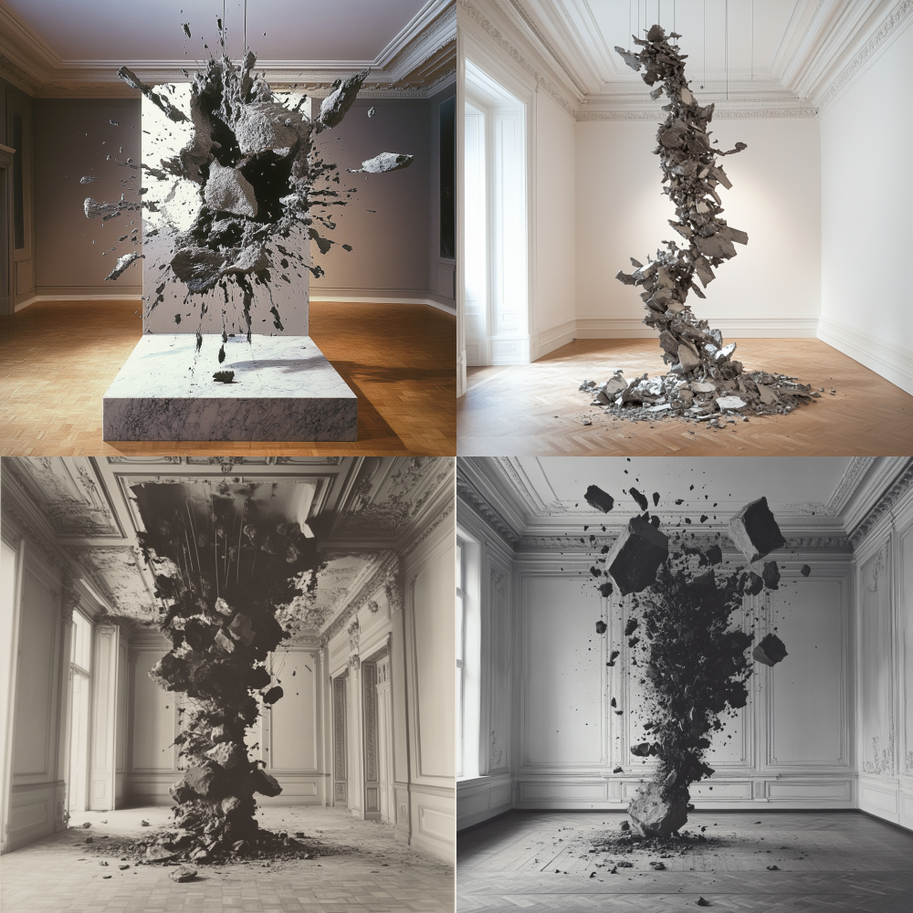 Cast iron dendritic structure exploding from central column, load-bearing claws tearing parquet floor, suspended granite counterweights pulling joints taut, structural violence diagram --style raw