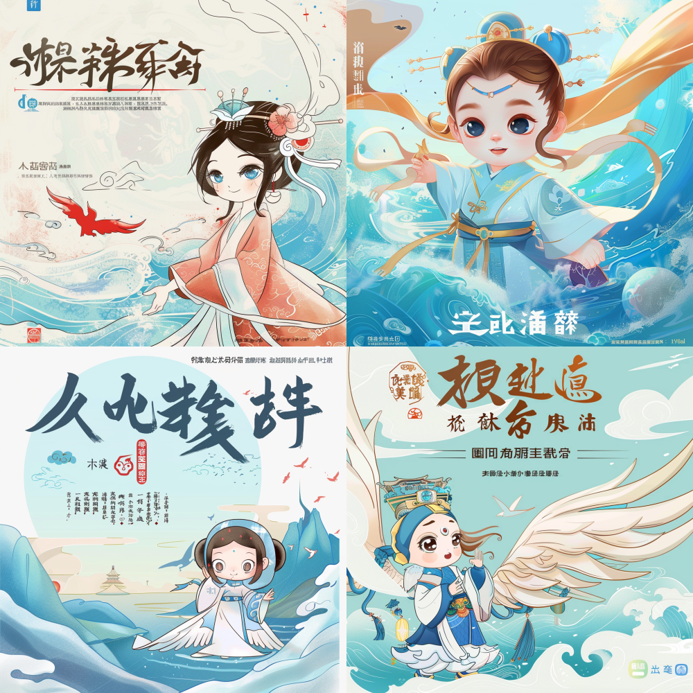 Help me generate the Sichuan Education Edition; The modern minimalist image, without pandas or Sanxingdui, highlights the regional characteristics and educational connotations of Sichuan, with a youthful, sunny, and minimalist style; The core elements should have Sichuan characteristics: with Sichuan characters as the core visual, incorporating minimalist lines of Sichuan mountains and water patterns of the Sichuan River, and strengthening regional identity; Designated elements: book, wings, water; Book: Holding a simple book, symbolizing the foundation of knowledge; Wings: Light and modern book wings, symbolizing students chasing their dreams and soaring high; Water: Using smooth water patterns as hem and ribbon, representing moisturizing and educating people; Cartoon style, cute head and body, sunny and confident expression. The overall image is that of modern students, without any ancient style clothing. The top of the head is decorated with simple mountain shapes and Sichuan characters, while the back is paired with light and thin book wings. The hem and cuffs are decorated with flowing water patterns, and one hand holds a book, with a lively and upward posture; Main colors: Sichuan blue, Sichuan blue; Auxiliary colors: Bookish white, light gold. The color tone is clean and refreshing, modern and atmospheric, suitable for official promotion, campus cultural and creative, new media and other scenarios. < https://oc.superx.chat/img/1772678685408.jpg >  Q  IP Q  “” Q  “”  --v 6