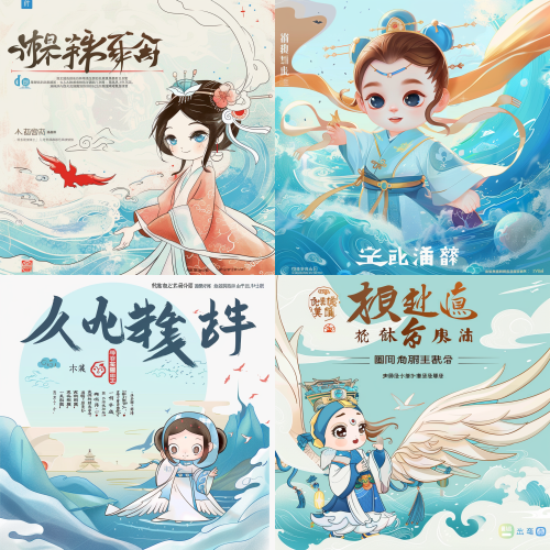 < https://oc.superx.chat/img/1772678685408.jpg > 帮我生成四川教育 Q 版 IP；现代简约 Q 版形象、无熊猫、无三星堆，突出四川地域特色与教育内涵，风格青春、阳光、简约；核心元素要有四川特色：以 “川” 字为核心视觉，融入蜀山极简线条、川江水纹，强化地域标识；指定元素：书、翅膀、水；书：手持简约书本，象征知识根基；翅膀：轻盈现代书页翅膀，寓意学子追梦高飞；水：以流畅水纹作衣摆、飘带，代表水润育人；Q 版卡通造型，头身可爱，表情阳光自信。整体为现代学子形象，无古风服饰。头顶点缀简约山形与 “川” 字装饰，背后搭配轻薄书页翅膀，衣摆与袖口饰有流动水纹，一手捧书，姿态活泼向上；主色：川青、蜀蓝；辅色：书香白、浅金。色调干净清爽，现代大气，适配官方宣传、校园文创、新媒体等多场景使用。